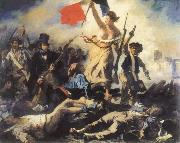 Eugene Delacroix liberty leading the people Spain oil painting artist